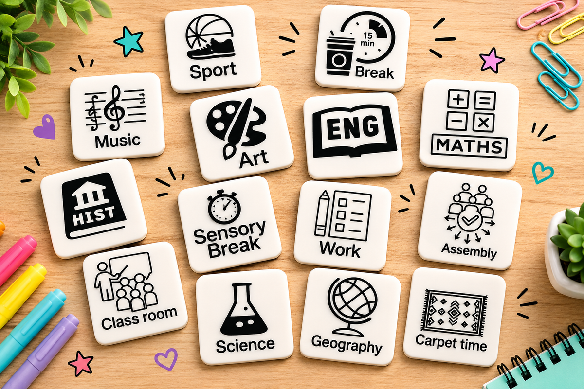School Timetable Tag Set - Visual Schedule Add-On