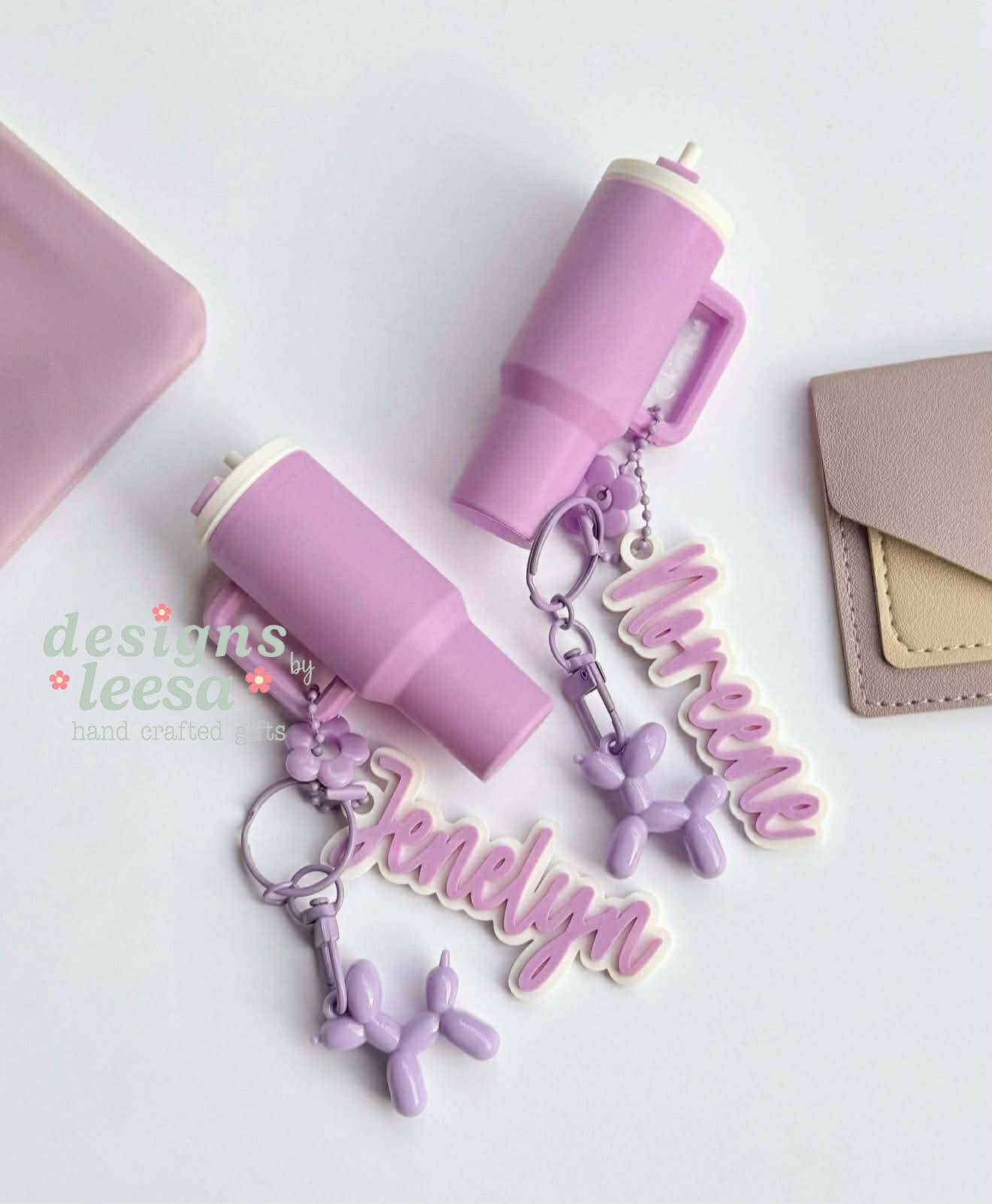 Personalised Mini Tumbler Keychain and Name Tag