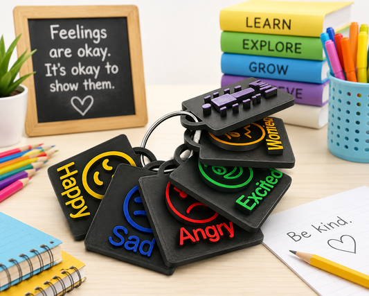Visual Emotion Communication Tag - Set of 9