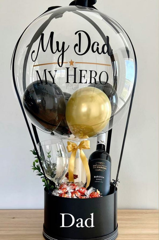 Fathers Day The Wine Lover Balloon Basket